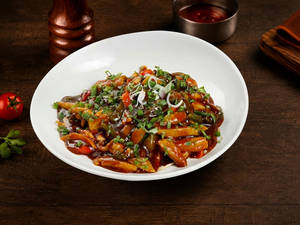 Chicken Pan Fried Noodles with Chilli Bean
