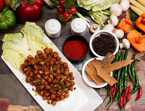 Crispy Chilli Chikpeas