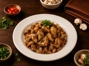 MUSHROOM WITH PARSLEY GARLIC AND CHILLIES