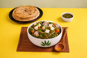 Subz Miloni + Malabar Parathas