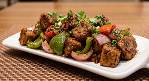 Chilli Soya Chaap Dry