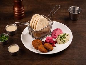 Herbed Hummus with Falafel