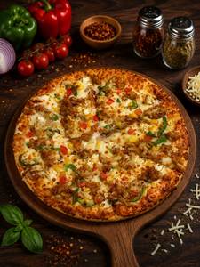 Laden Veg Pizza