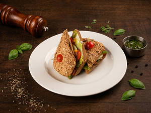 Mixed Veggie Multigrain Pesto Grilled Panini