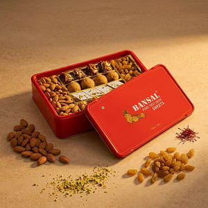 Diwali Gift Assorted Box Mix Mithai + Dry Fruit Box (950 Grams)