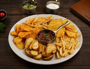 Assorted Fries, Chips & Dip Platter
