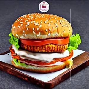 Crispy Paneer Slice Burger