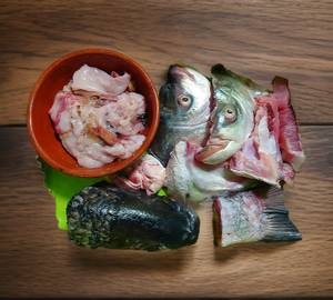 Fresh Dasi Janto Katla Fish Head Whole (Bengali Cut Cleaned)500Gm 1-2Pic