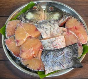 Fresh Dasi Janto Katla Fish Gada And Patty (Bengali Cut Cleaned)1Kg 10-12Pic