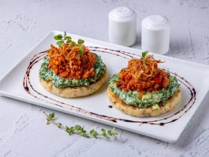 Breakfast Rosti With Chicken Bolognaise.