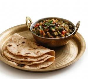 Bhindi Masala [Half] With 4 Tawa Roti