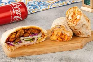 Chicken Shawarma Rumali + Chicken Pita Sandwich + Choice of Drink
