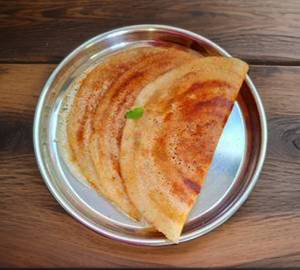 2 pieces ghee podi dosai with fish curry