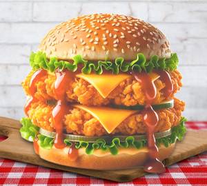 Double Tower Crispy Chicken Bruger