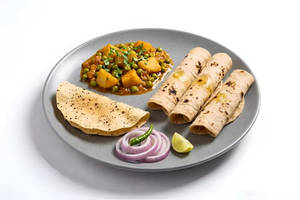 Aloo Mutter With 4 Butter Roti