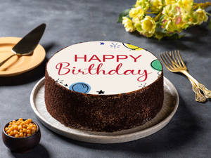 Birthday Butterscotch Photo Cake