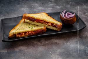 Chicken Barbeque Cheese Grilled Sandwich