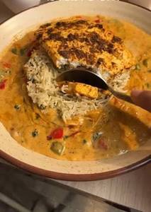 Mexican Rice With Grilled Paneer In Per Peri Sauce