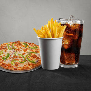 Single Pizza+fries+coke