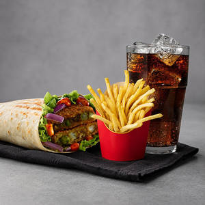 Veggie Wrap+fries+coke