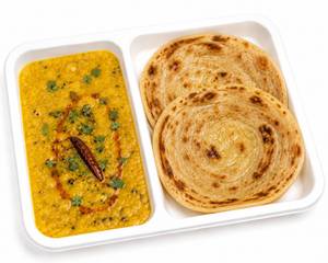 Yellow Dal & 2 Laccha Paratha Combo