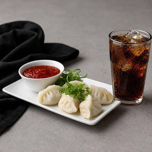 Veg Momos + Coke
