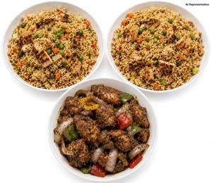 2 Barbequed Chicken Fried Rice + Black Pepper Chicken