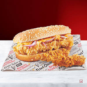 Chicken Longer Burger & 2 Strips Combo