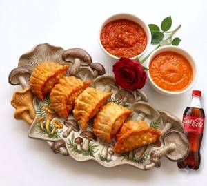 Combo Fried Mushroom Momos 5-Pieces & Coca-Cola-400Ml