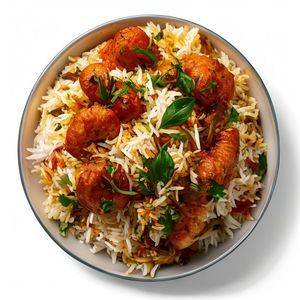 Biriyani rice full+3piece pepper masala