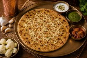 Gobi Lehsun Cheese Da Paratha