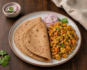 Masala Scrambled Egg with 3 Whole Wheat Chapatis