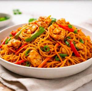 Schezwan Noodles Shrimp