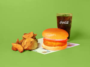 Aloo Patty Burger & Small Taters Meal