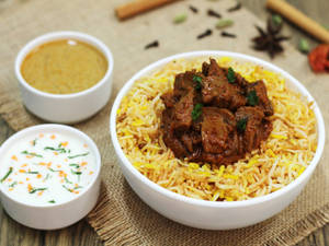 Mini Mushroom Hyderabadi Biryani