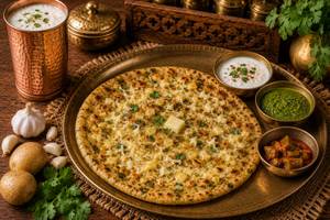 Aloo Lasan Cheese Da Paratha