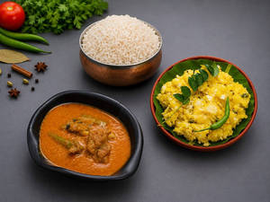 Rice,meen Curry & Kappa