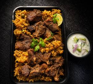 Special Beef Biryani XL – Loaded With Meat ( 750 mL Serves 1 TO 2 )