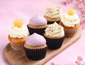 Set of 2 each of Blueberry, Pineapple and Vanilla Cup Cake