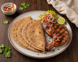 Grilled Chicken Leg Thai with 3 Whole Wheat Chapatis