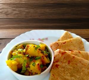 Dry Aloo Jeera And Plain Parantha