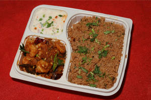 Plain Biryani With Prawn Thokku