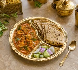 Kadai Masala Paneer salad Thali