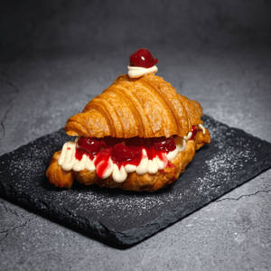 Cherry & Diplomat Croissant