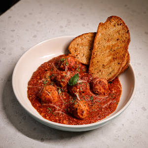 Meatballs In Arrabbiata With Sourdough