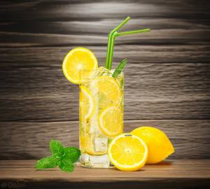 Lemon soda sweet with salt