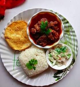 Steam Rice + Chicken Curry + Salad