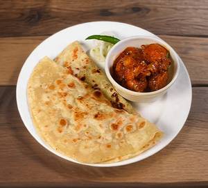 Plain Paratha With Chicken Kosha (2 Roti)