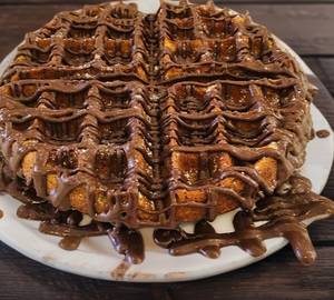 Dark chocolate waffle