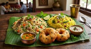 Pulao With Chitranna And Uddina Vada [2 Pieces]